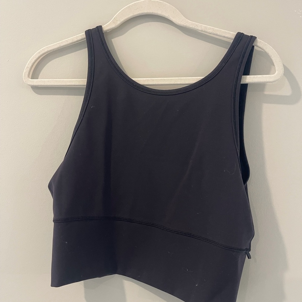 Lululemon Black Cropped Tank Top